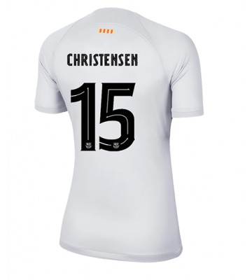 Barcelona Andreas Christensen #15 Tredjedrakt Kvinner 2022-23 Kortermet